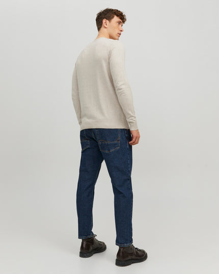 Jack & Jones James Crew Neck Knitwear Jumper Stone - 580