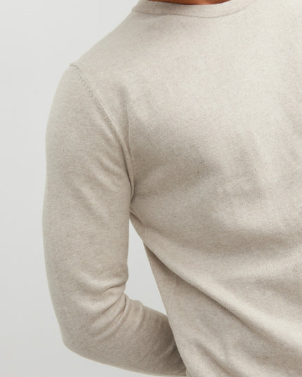 Jack & Jones James Crew Neck Knitwear Jumper Stone - 580