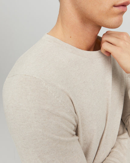Jack & Jones James Crew Neck Knitwear Jumper Stone - 580