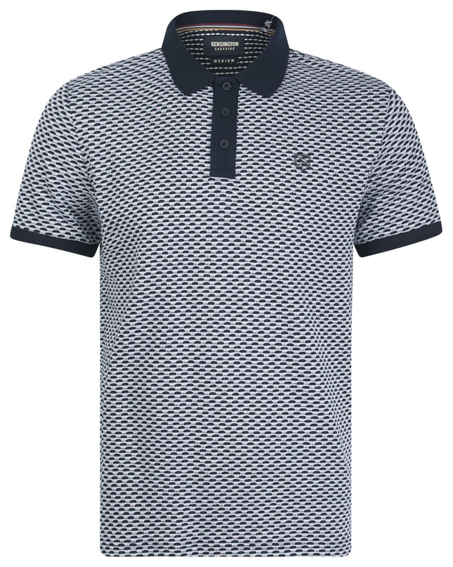 Tokyo Laundry Jacquard Polo White/Navy - 075
