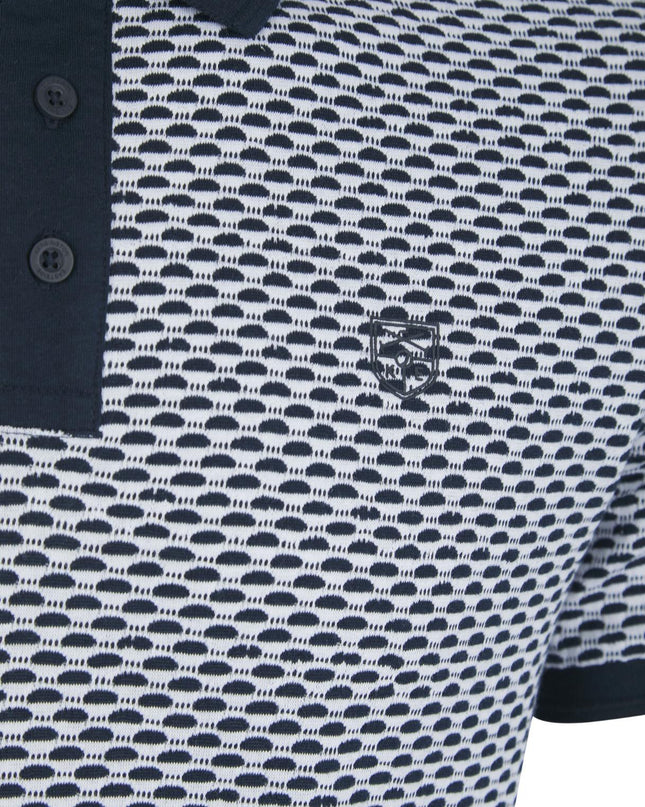 Tokyo Laundry Jacquard Polo White/Navy - 075