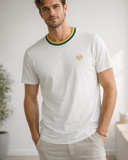 Sergio Tacchini Monte Velour Tee Ecru - 274