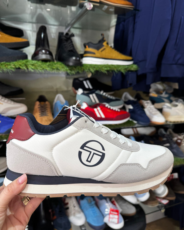 Sergio Tacchini Mile Mix Trainers White Navy/Dark Red - 1167