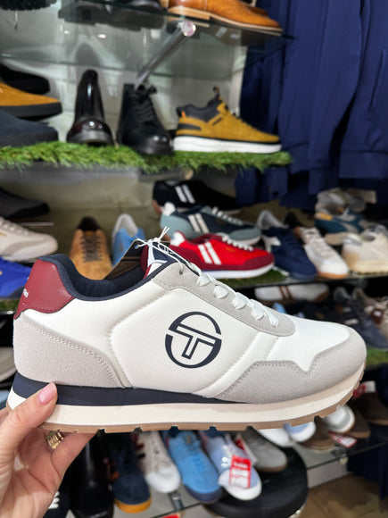 Sergio Tacchini Mile Mix Trainers White Navy/Dark Red - 1167