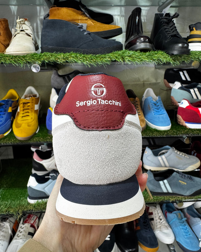 Sergio Tacchini Mile Mix Trainers White Navy/Dark Red - 1167