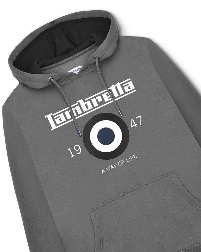 Lambretta Target Hoodie Iron Grey