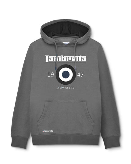 Lambretta Target Hoodie Iron Grey