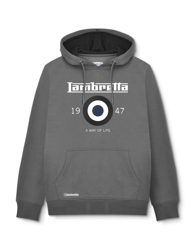 Lambretta Target Hoodie Iron Grey