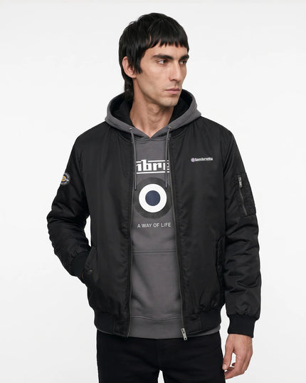 Lambretta Target Hoodie Iron Grey