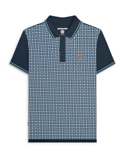 Lambretta Houndstooth Polo in Navy