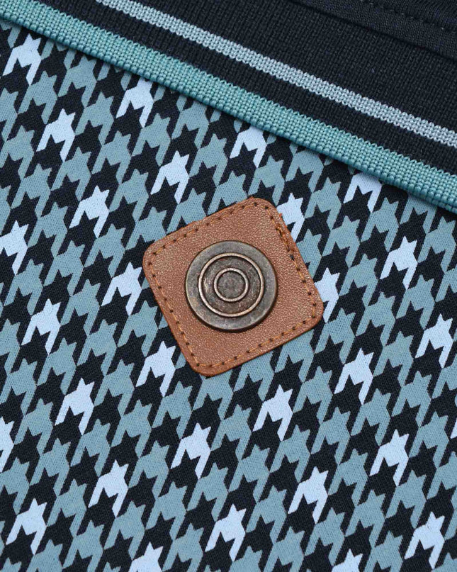 Lambretta Houndstooth Polo in Navy
