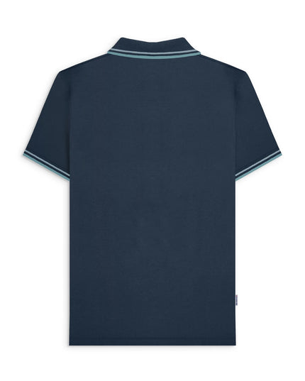 Lambretta Houndstooth Polo in Navy