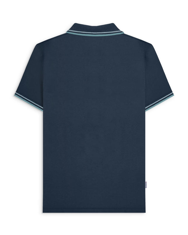 Lambretta Houndstooth Polo in Navy