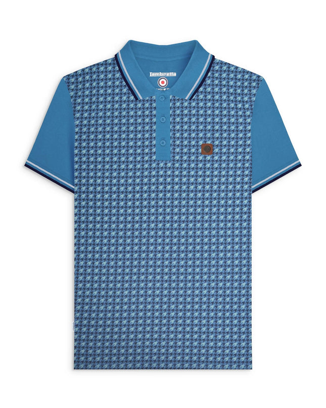 Lambretta Houndstooth Polo in Dark Blue
