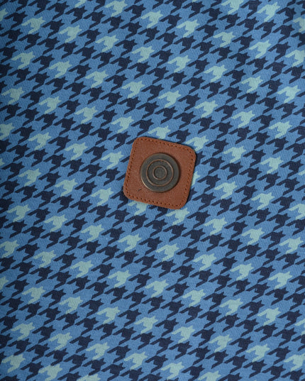 Lambretta Houndstooth Polo in Dark Blue