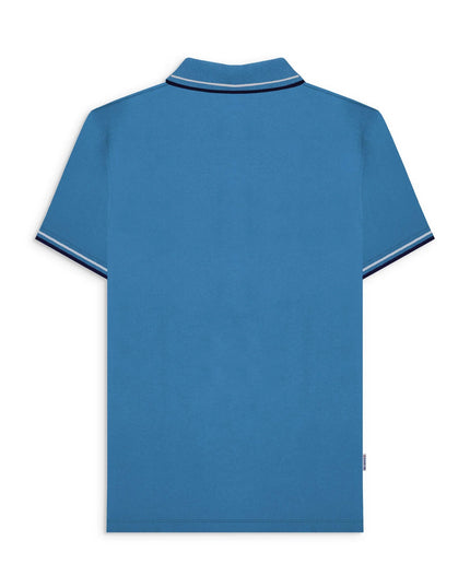 Lambretta Houndstooth Polo in Dark Blue