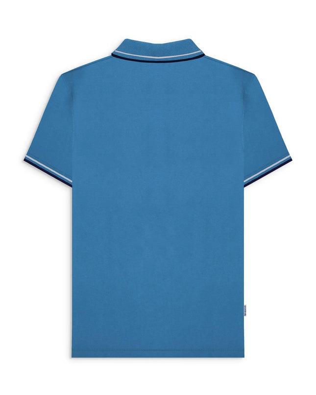 Lambretta Houndstooth Polo in Dark Blue