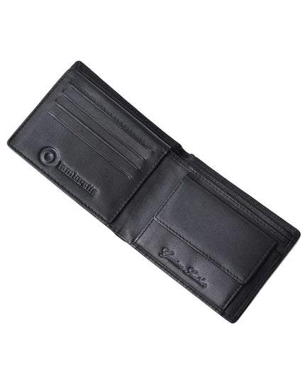 Lambretta Punched Leather Wallet Black - 1013