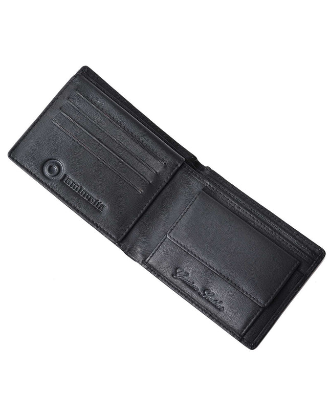 Lambretta Punched Leather Wallet Black - 1013