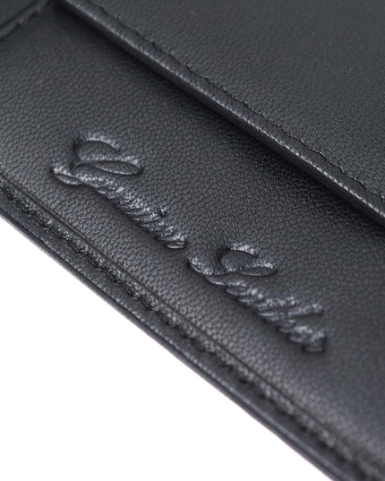 Lambretta Punched Leather Wallet Black - 1013