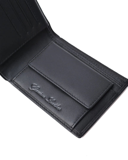 Lambretta Punched Leather Wallet Black - 1013