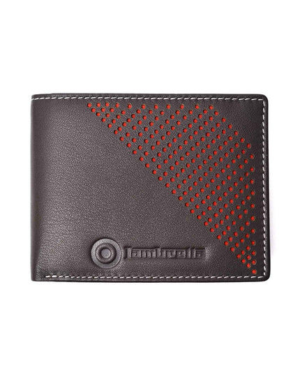 Lambretta Punched Leather Wallet Brown - 1014