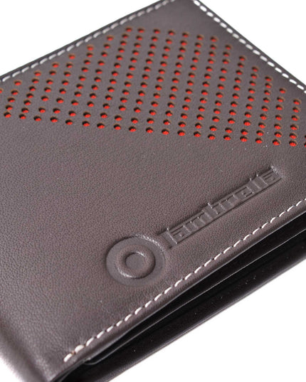 Lambretta Punched Leather Wallet Brown - 1014