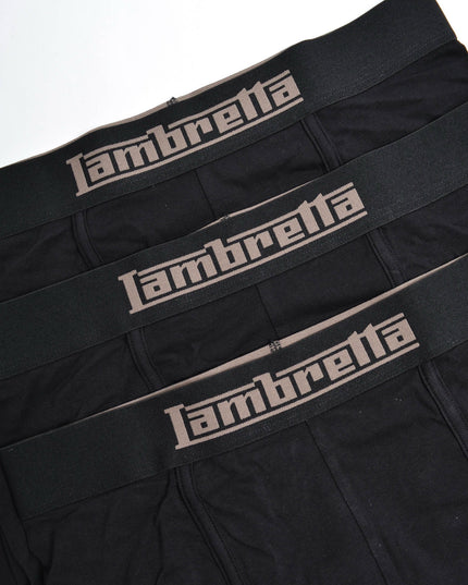 Lambretta 3 Pack Essential Boxers Black