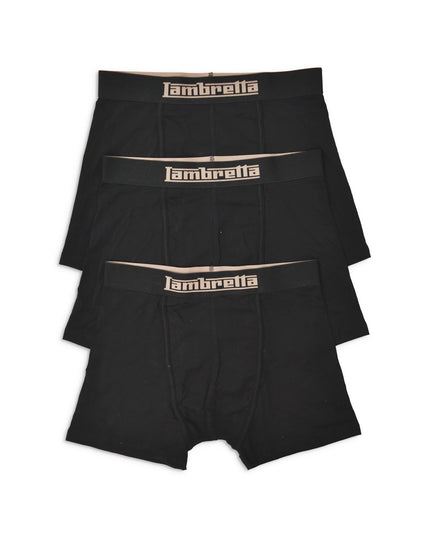 Lambretta 3 Pack Essential Boxers Black