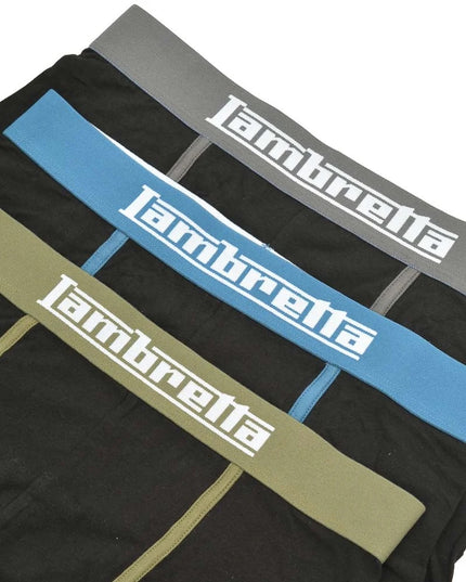 Lambretta 3 Pack Classic Boxers Black