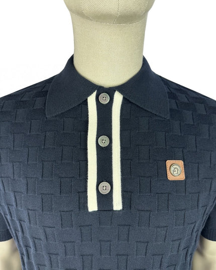 TROJAN Self-Check Fine Gauge Polo TR/9112 Navy