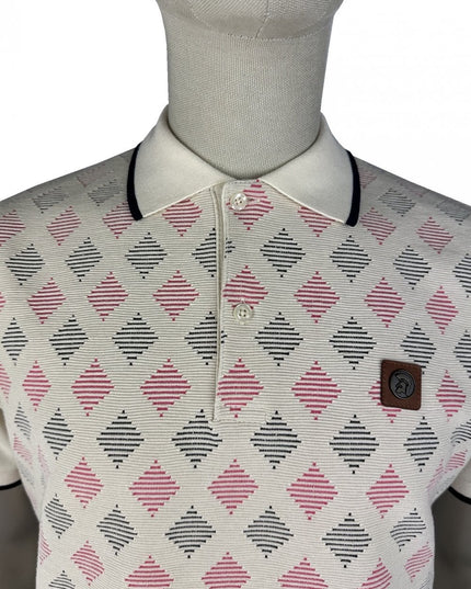TROJAN Ottoman Diamond Panel Polo TR/9120 Ecru