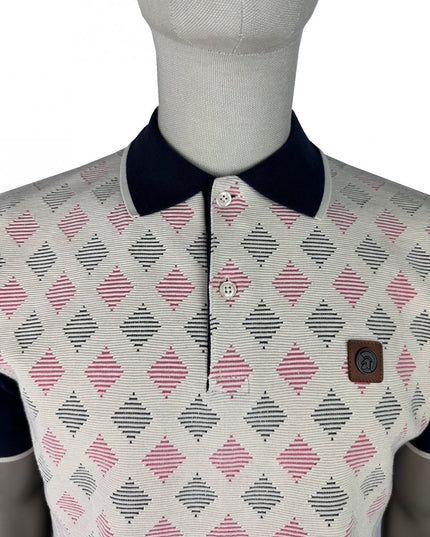 TROJAN Ottoman Diamond Panel Polo TR/9120 Navy
