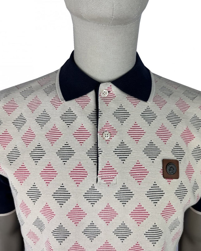 TROJAN Ottoman Diamond Panel Polo TR/9120 Navy