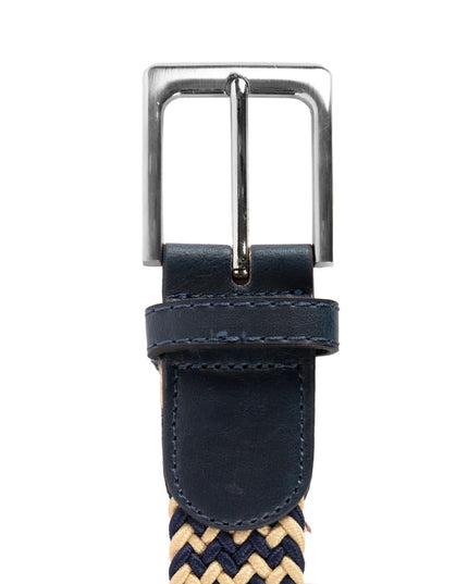 Heritage Braid Belt Navy Stone Mix