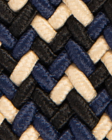 Heritage Braid Belt Navy Black Cream Mix
