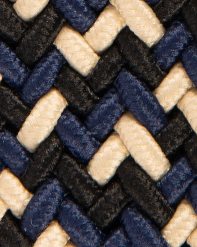 Heritage Braid Belt Navy Black Cream Mix