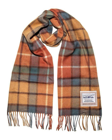 Heritage Pure Wool Autumn Check Brushed Scarf