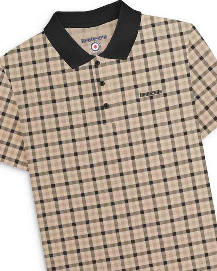 Lambretta Check Polo Stone