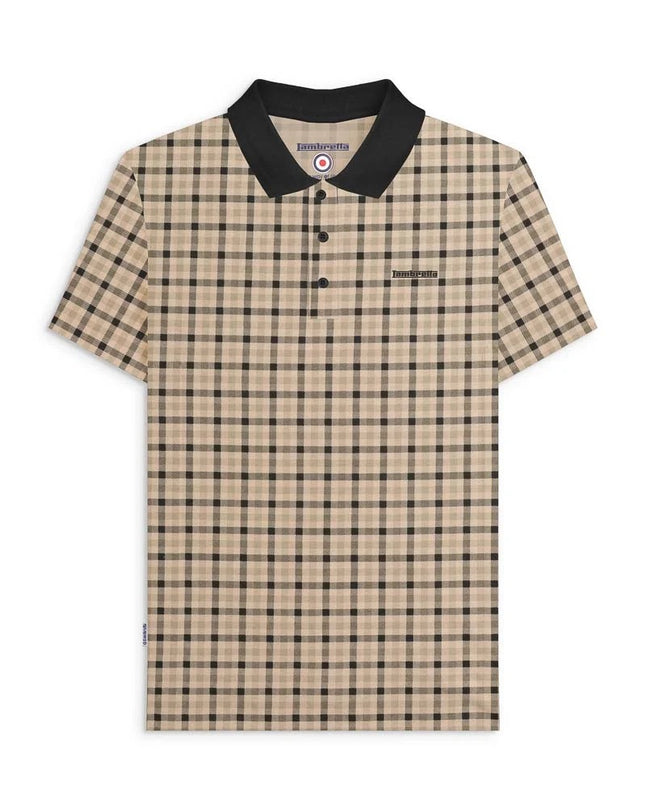 Lambretta Check Polo Stone