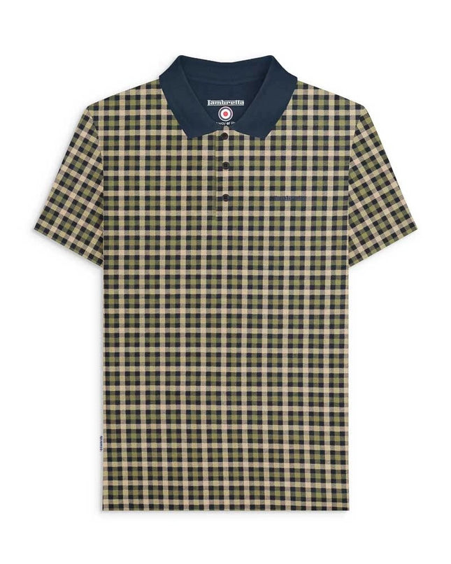 Lambretta Check Polo Navy