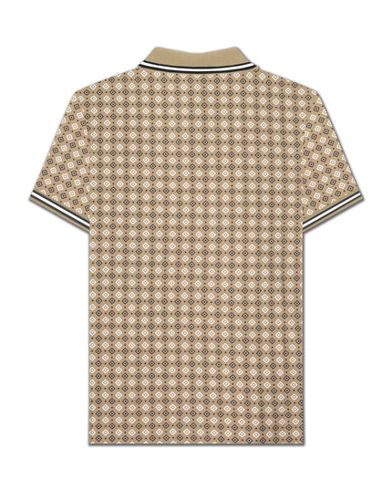 Lambretta GEO AOP Polo Lead Grey
