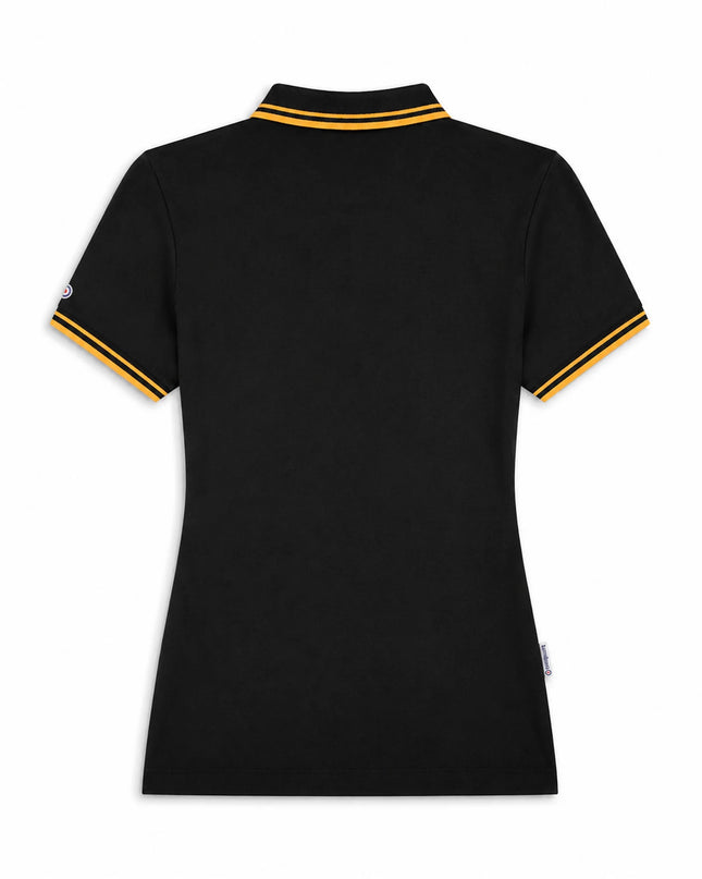 Lambretta Ladies Twin Tipped Polo Black/Gold 