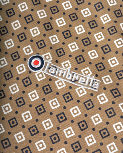 Lambretta GEO AOP Polo Lead Grey