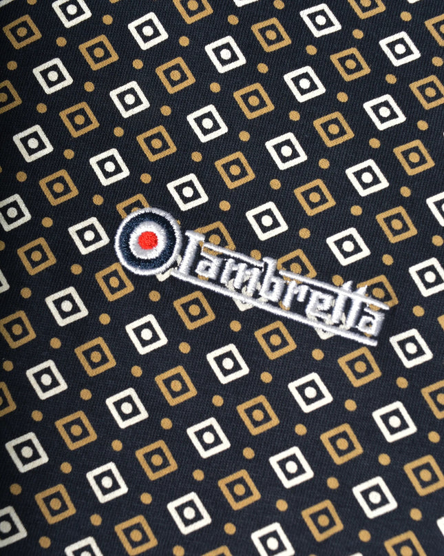 Lambretta GEO AOP Polo Navy/Lead Grey