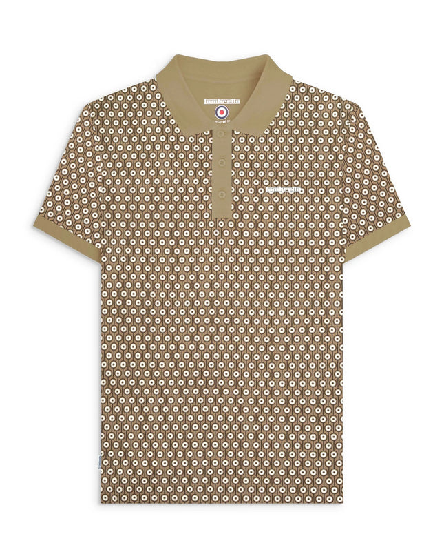 Lambretta GEO Roundel Polo Lead Grey