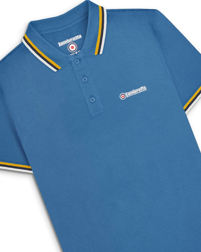 Lambretta Triple Tipped Polo Dark Blue /Gold/Navy/Jet Stream