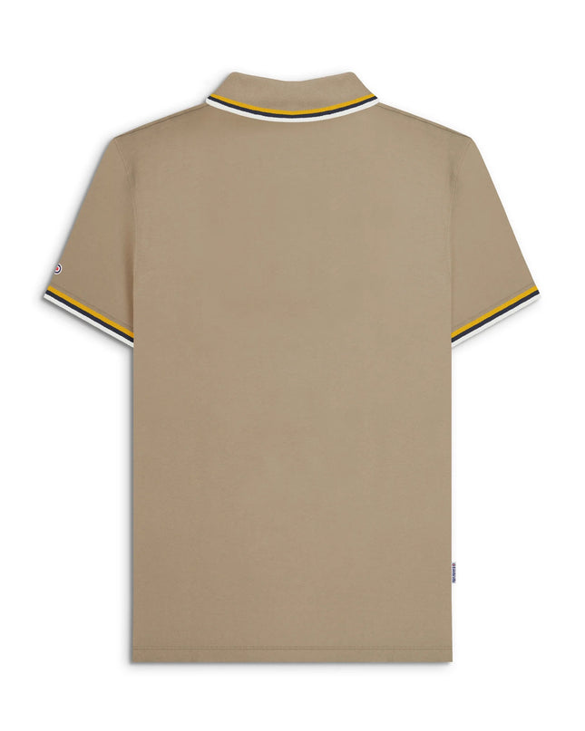 Lambretta Triple Tipped Polo Lead Grey Gold/Navy/Jet Stream