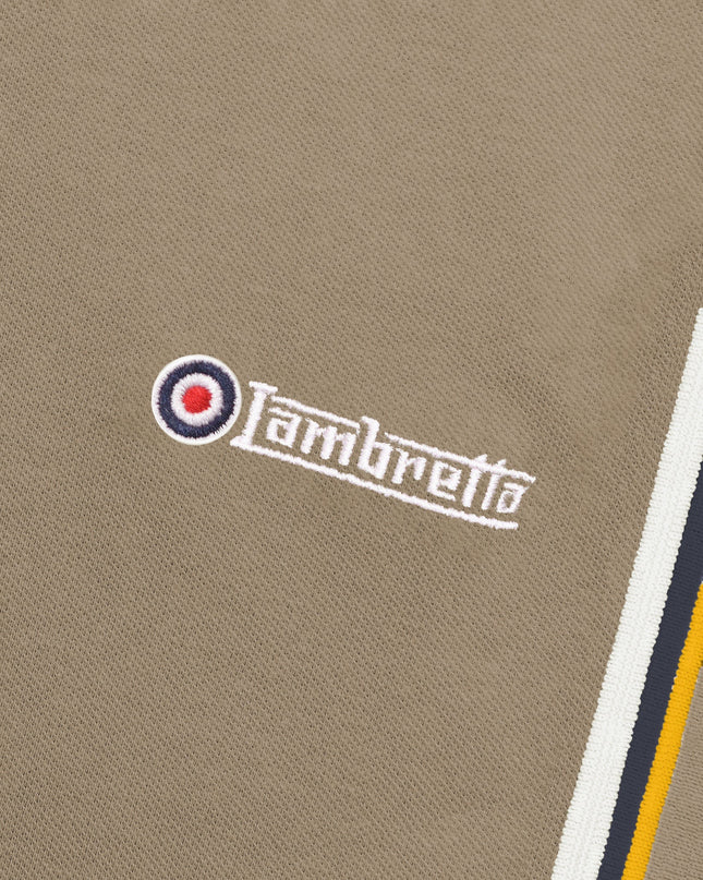 Lambretta Triple Tipped Polo Lead Grey Gold/Navy/Jet Stream