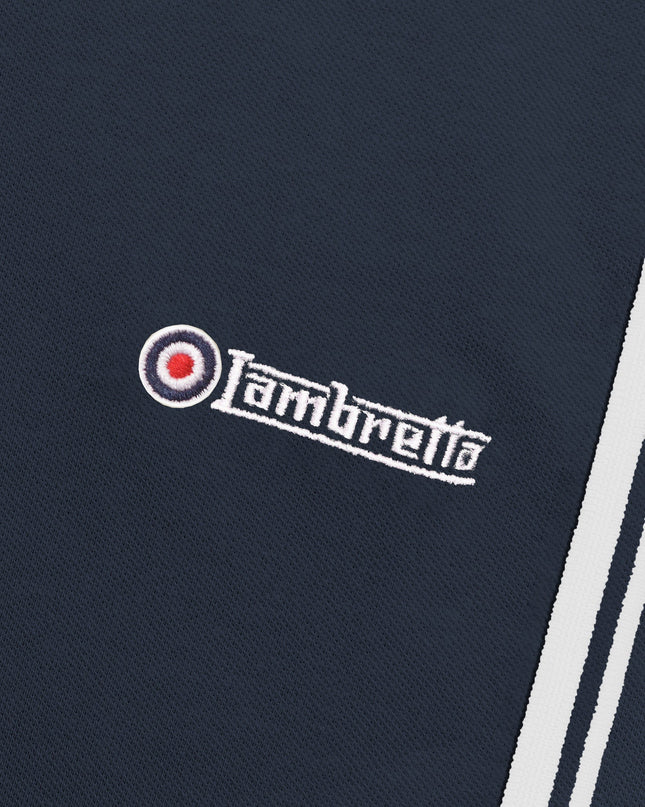 Lambretta Ladies Twin Tipped Polo Navy/White